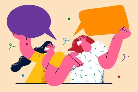 Communication, speech, chat concept Stock Illustration