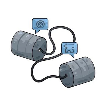 Communication strategy illustration Stock Illustration