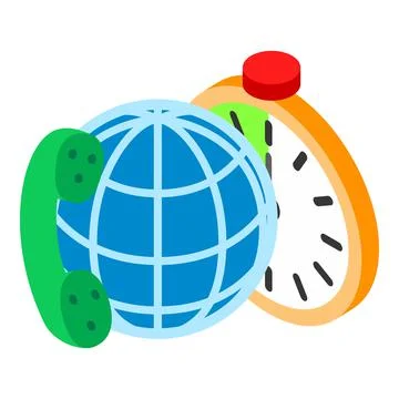 Communication support icon, isometric style Stock-Illustration