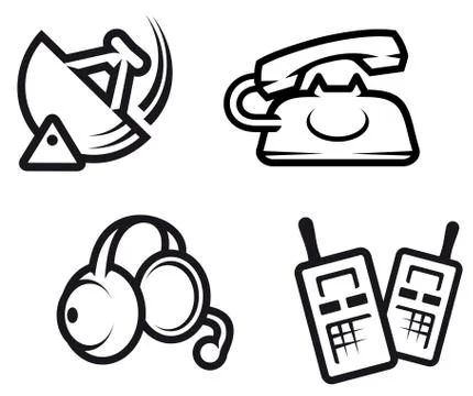 Communication symbols Illustrazione stock