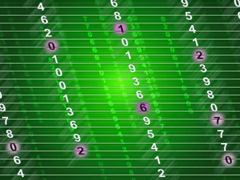 Communication tech representing hi-tech communicating and numbers Stock Illustration