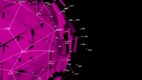 Communication technology background. Network connections. Seamless loop Stock Footage 166432280