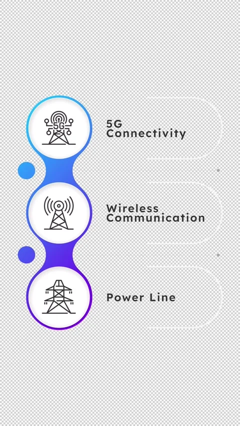 Communication technology blue gradient linear timeline infographics animation Stock Footage 331843864