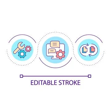 Communication technology loop concept icon Illustrazione stock