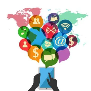 Communication technology template Stock Illustration