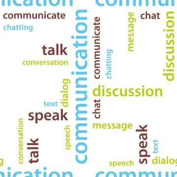 Communication text seamless pattern Stock Illustration