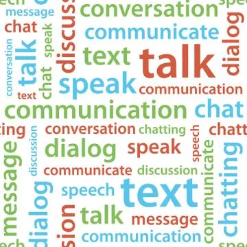 Communication text seamless pattern Stock Illustration