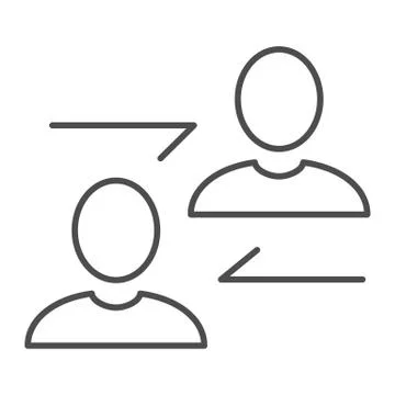Communication thin line icon. People vector illustration isolated on white Stock Illustration