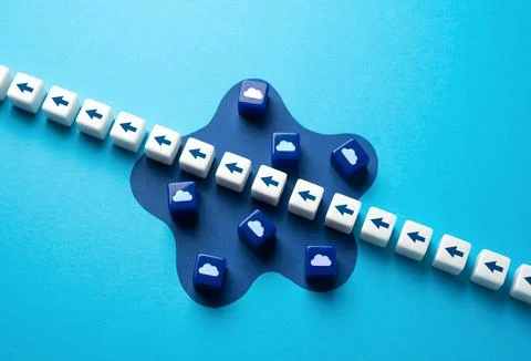 Communication through cloud tools and workplaces. Internet of things. Corpo.. Foto stock