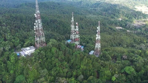 Communication tower with antennas. Stock Footage 151565704