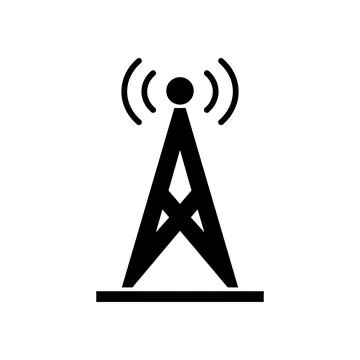 Communication tower. Cellular radio tower. Vector. Stock Illustration