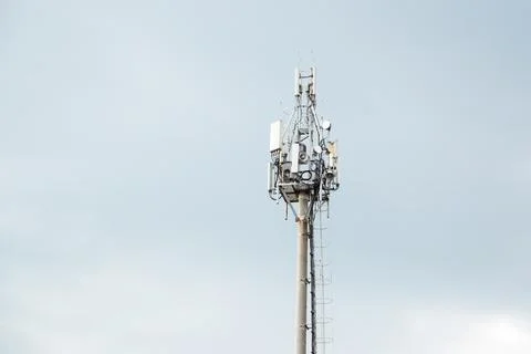Communication tower design or Construction of communication mast Stock-Fotos