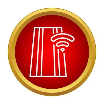 Communication tower emitting wifi internet network signal icon Stock Illustration
