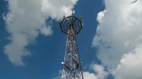 Communication tower Stock Footage 8567981