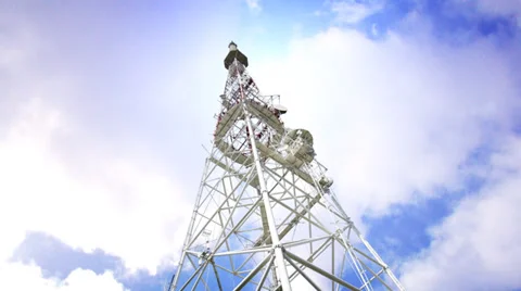 Communication tower Vídeo Stock 32961449