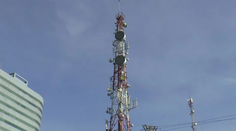 Communication tower Stock Footage 35049479