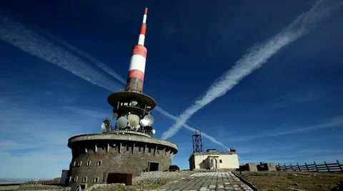 Communication Tower Stock Footage 35184334