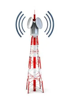 Communication tower Stock Illustration
