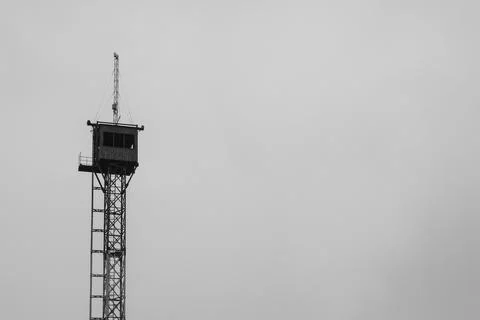 Communication tower with observation deck Stock Photos