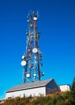 Communication tower Stock Photos