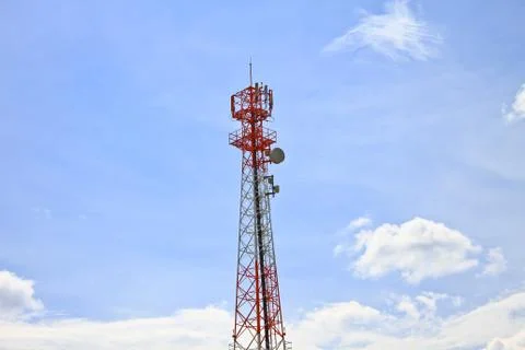 Communication tower Stock Photos