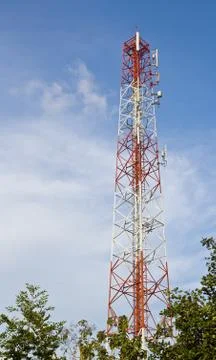 Communication tower Stock Photos