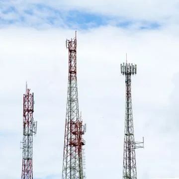 Communication tower Stock Photos
