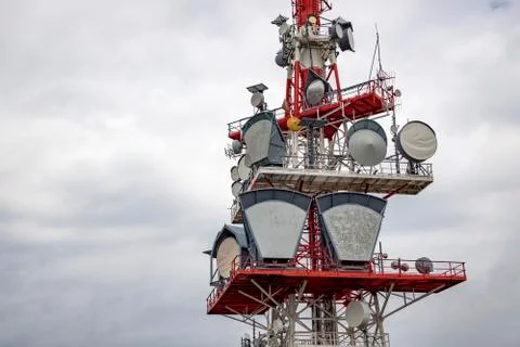Communication tower Stock Photos
