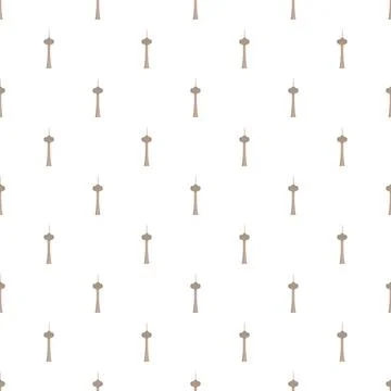 Communication tower seamless pattern on white background Stock Illustration