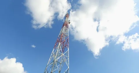 Communication tower slide Stock Footage 119237304