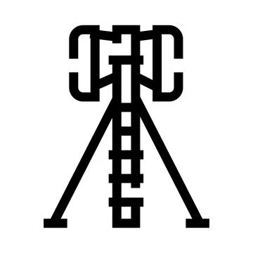 Communication tower transmitting network signals icon concept Stock Illustration