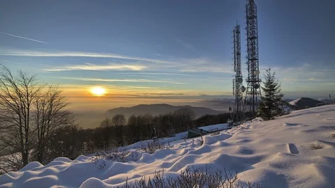 Communication Towers Stock Footage 98500092