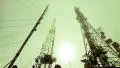 Communication towers site extreme weather fog mist HD Footage