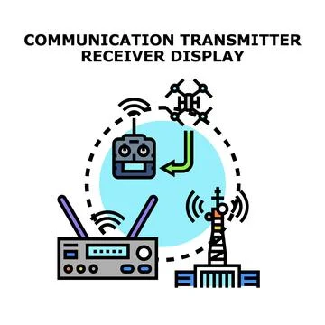 Communication transmitting and receiving information technology Stock Illustration