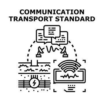 Communication transport standard global network connection Stock Illustration
