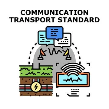 Communication transport standard global network connection Stock Illustration