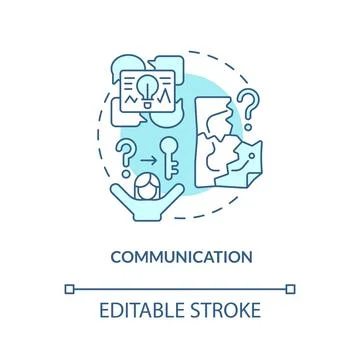 Communication turquoise concept icon Stock Illustration