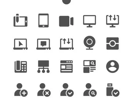 Communication v2 UI Pixel Perfect Well-crafted Vector Solid Icons Stock Illustration