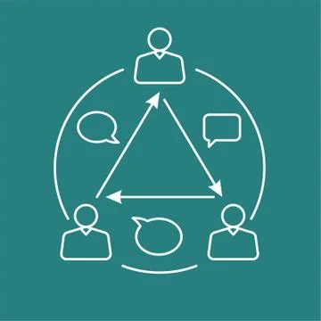 Communication Vector Icon. collaboration illustration sign. cooperation symbol Stock Illustration