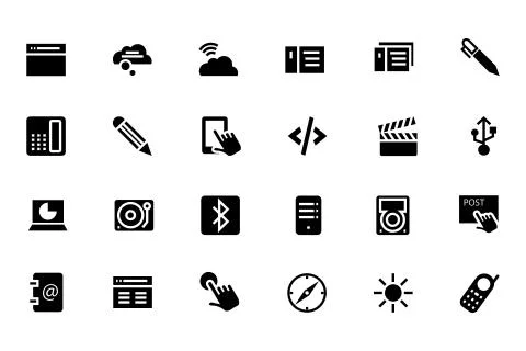 Communication Vector Icons Collection Stock Illustration