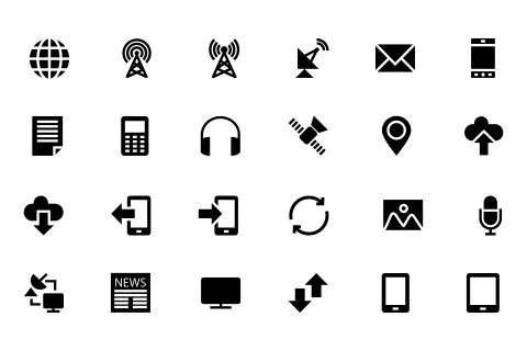 Communication Vector Icons Stock Illustration