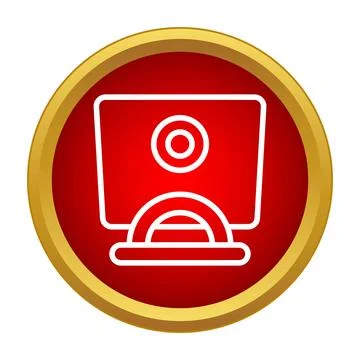 Communication webcam icon showing digital video technology イラスト素材