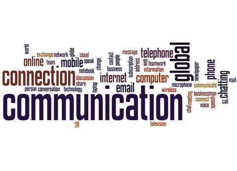 Communication, word cloud concept Stock Illustration