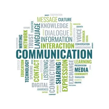 Communication Word Cloud Vector Concept Illustration Stockillustratie