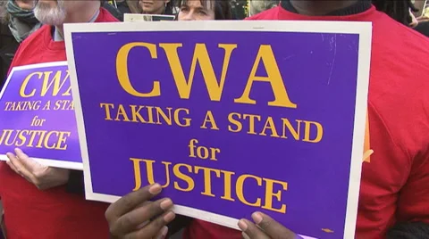 Communication Workers of America union Stock Footage 1088304