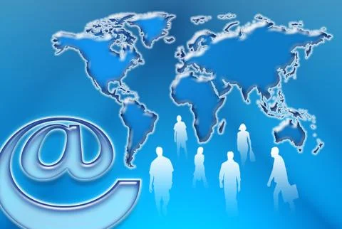 Communication in the world Stock Illustration