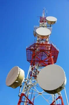 Communications antenna Stock Photos