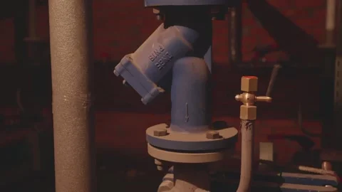 Communications in the basement of a high-rise building Stock Footage 132494535