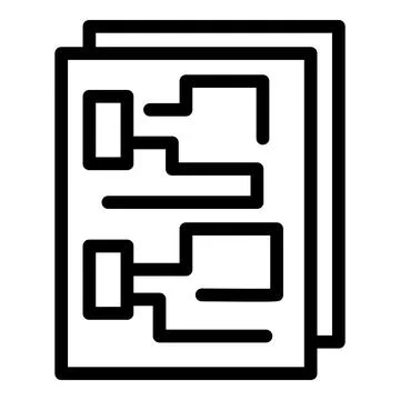 Communications engineer plan icon, outline style Stock Illustration