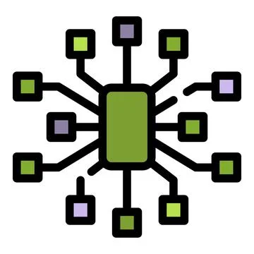 Communications engineer scheme city icon color outline vector 스톡 일러스트